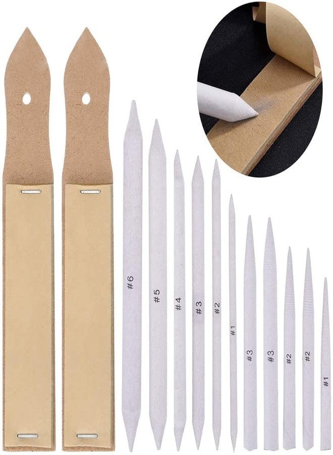 KARDIFF 12 Pieces Blending Stumps and Tortillions Set with 2 Pieces Sandpaper Pencil Sharpener for Student Sketch Drawing - Image 5
